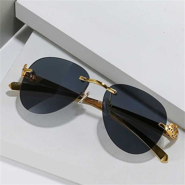 sunglasses new sunglasses new card metal frameless leopard head sunglasses women's fashion toad glasseskajia 2023, White;black
sunglasses new sunglasses new card metal frameless leopard head sunglasses women's fashion toad glasseskajia 2023, White;black