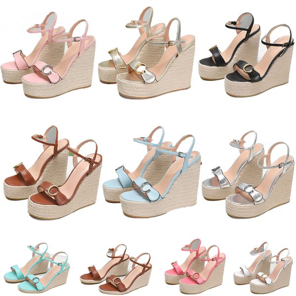fashion designer sandals slope heels women high heels waterproof platform buckle leather wedge shaped straw woven shoes wedding party shoes, Black
fashion designer sandals slope heels women high heels waterproof platform buckle leather wedge shaped straw woven shoes wedding party shoes, Black