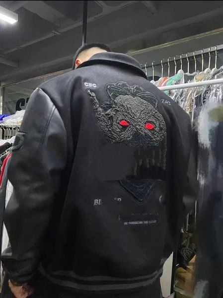 men's jackets american blockbuster china-chic baseball uniform for men in spring and autumn embroidered pu leather jacket high streetyb, Black
men's jackets american blockbuster china-chic baseball uniform for men in spring and autumn embroidered pu leather jacket high streetyb, Black