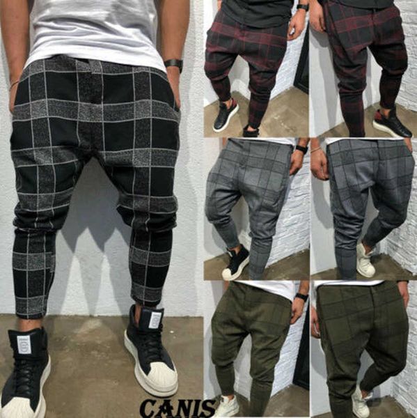 brand fashion mens casual fitness plaid pants straight leg trousers pencil jogger cargo pants, Black
brand fashion mens casual fitness plaid pants straight leg trousers pencil jogger cargo pants, Black