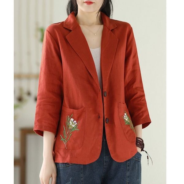 women's suits blazers japan harajuku vintage women blazers single button cotton linen casual jacket ladies business embroidery suit bla, White;black
women's suits blazers japan harajuku vintage women blazers single button cotton linen casual jacket ladies business embroidery suit bla, White;black