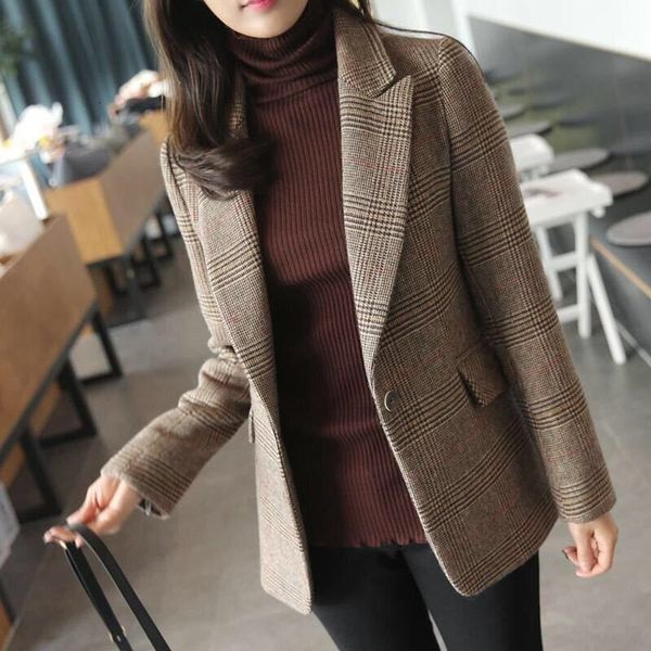 women's suits blazers fashion business plaid suits women work office ladies long sleeve spring and autumn blazer traje de cuadros de mu, White;black
women's suits blazers fashion business plaid suits women work office ladies long sleeve spring and autumn blazer traje de cuadros de mu, White;black