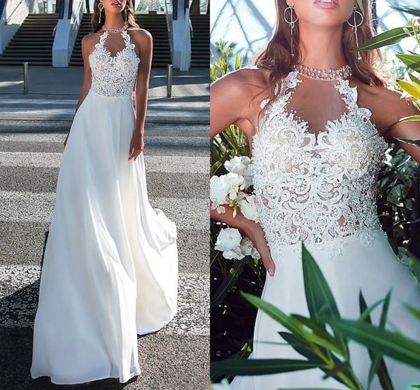beach wedding dress 2023 sheer back a-line halter beads chiffon embroidery lace summer boho bridal party gowns robe de mariee, White
beach wedding dress 2023 sheer back a-line halter beads chiffon embroidery lace summer boho bridal party gowns robe de mariee, White