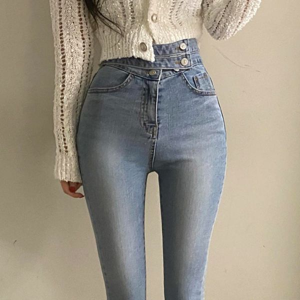 women's jeans blue women jeans street high waisted spring skinny pants elastic denim ladies summer ankle-length pantalones mujer 230310
women's jeans blue women jeans street high waisted spring skinny pants elastic denim ladies summer ankle-length pantalones mujer 230310