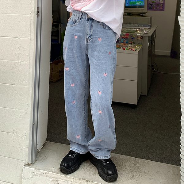 women's jeans gjbd women's jeans vintage heart shaped embroidery streetwear high waist wide leg pants baggy harajuku straight deni, Blue
women's jeans gjbd women's jeans vintage heart shaped embroidery streetwear high waist wide leg pants baggy harajuku straight deni, Blue