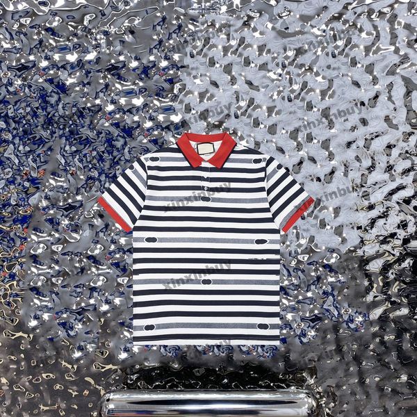 xinxinbuy men designer tee t shirt 23ss stripe letter collar jacquard short sleeve cotton women black white blue red m-2xl, Black;brown
xinxinbuy men designer tee t shirt 23ss stripe letter collar jacquard short sleeve cotton women black white blue red m-2xl, Black;brown