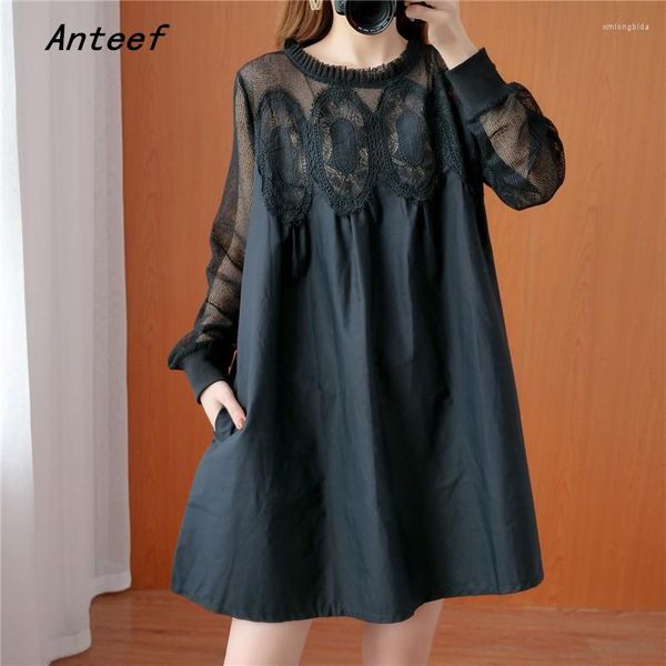 casual long sleeve oversized cotton lace mesh vintage for loose mini spring autumn elegant clothing 2023, Black;gray
casual long sleeve oversized cotton lace mesh vintage for loose mini spring autumn elegant clothing 2023, Black;gray