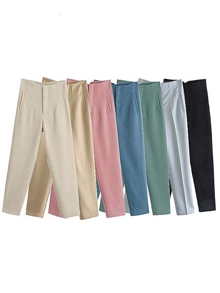women's pants capris klkxmyt traf pant women fashion side pockets straight pants office wear vintage high waist zipper fly female trous, Black;white
women's pants capris klkxmyt traf pant women fashion side pockets straight pants office wear vintage high waist zipper fly female trous, Black;white