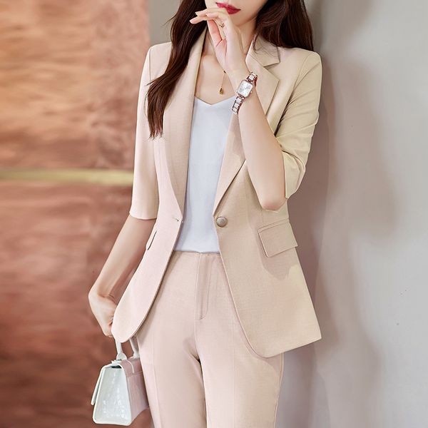 women's suits blazers spring summer half sleeve formal ol styles professional business work wear pantsuits trousers set office uniform, White;black
women's suits blazers spring summer half sleeve formal ol styles professional business work wear pantsuits trousers set office uniform, White;black