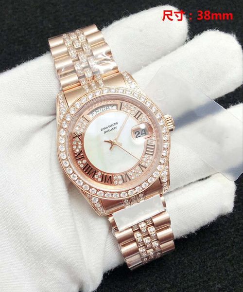 women's automatic mechanical watches full diamond bezel rose gold stainless steel strap woman watches 38mm fashion lady wristwatch ladi, Slivery;golden
women's automatic mechanical watches full diamond bezel rose gold stainless steel strap woman watches 38mm fashion lady wristwatch ladi, Slivery;golden