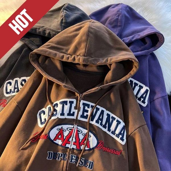 womens hoodies sweatshirts embroidered letters hooded zip hoodies loose casual streetwear lazy wind long sleeve sweatshirt men clothing 2303, Black
womens hoodies sweatshirts embroidered letters hooded zip hoodies loose casual streetwear lazy wind long sleeve sweatshirt men clothing 2303, Black