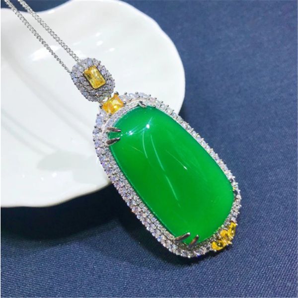 valuable 24*45mm jade emerald diamond necklace 925 sterling silver wedding pendants necklace for women men chocker jewelry
valuable 24*45mm jade emerald diamond necklace 925 sterling silver wedding pendants necklace for women men chocker jewelry