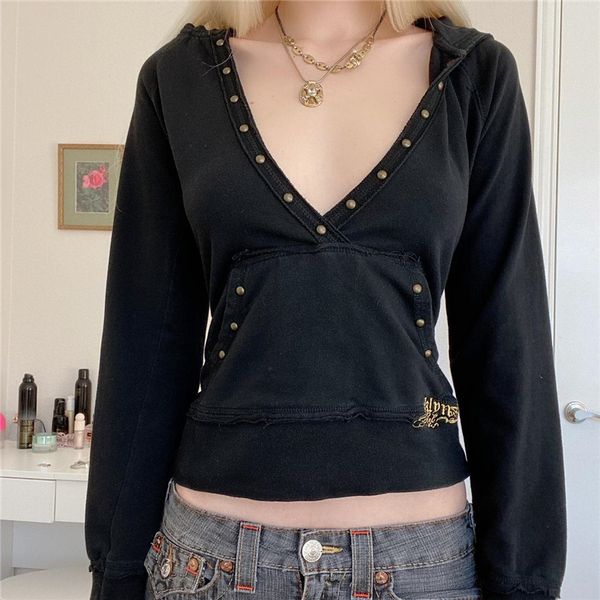 womens hoodies sweatshirts xingqing fairy grunge hoodie 2000s aesthtic women v neck long sleeve hooded y2k clothes vintage sweatshirt stree, Black
womens hoodies sweatshirts xingqing fairy grunge hoodie 2000s aesthtic women v neck long sleeve hooded y2k clothes vintage sweatshirt stree, Black