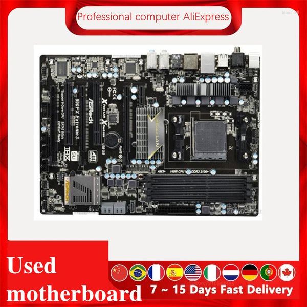 Image of Motherboards For ASRock 990FX Extreme 3 Motherboard Socket AM3 AMD 990X Original Desktop Mainboard SATA III Used