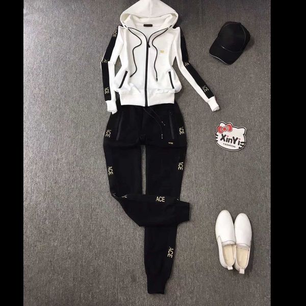 23ss designer brand tracksuit spring autumn new hooded coat pants classic fashion casual sports suit womens wear womens clothing a1, Gray
23ss designer brand tracksuit spring autumn new hooded coat pants classic fashion casual sports suit womens wear womens clothing a1, Gray