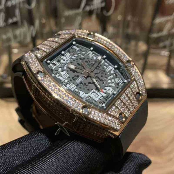 mill 2824 richa wine rm010 series barrel watch automatic mechanical meijin full diamond tape men's watch high quality, Slivery;black
mill 2824 richa wine rm010 series barrel watch automatic mechanical meijin full diamond tape men's watch high quality, Slivery;black