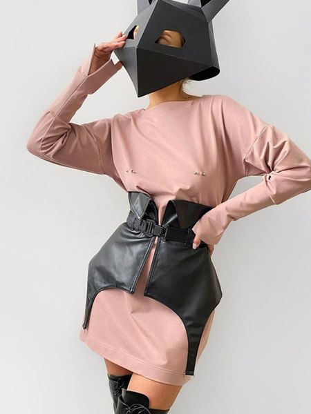 women's jacket pu leather corset casual belt clothes y2k black sheath all match lrregular skirt 230310, Black;brown
women's jacket pu leather corset casual belt clothes y2k black sheath all match lrregular skirt 230310, Black;brown