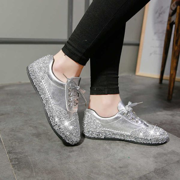 dress shoes women casual shoes sequin jelly color crystal silver shoes flat sneakers spring fashion trend comfortable vulcanized sneakers j2, Black
dress shoes women casual shoes sequin jelly color crystal silver shoes flat sneakers spring fashion trend comfortable vulcanized sneakers j2, Black