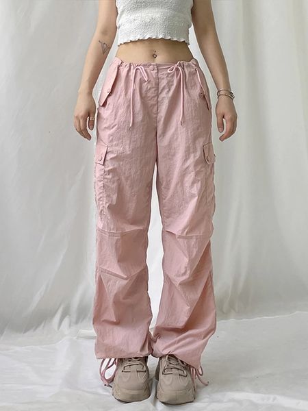women's pants capris y2k baggy cargo pants low rise drawstring fashion pocket kawaii pink casual loose sweatpants women trousers coquet, Black;white
women's pants capris y2k baggy cargo pants low rise drawstring fashion pocket kawaii pink casual loose sweatpants women trousers coquet, Black;white