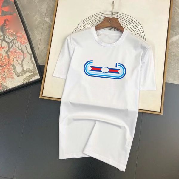 geometric striped t shirts solid color men designer double letter printed male skateboard tees, White;black
geometric striped t shirts solid color men designer double letter printed male skateboard tees, White;black
