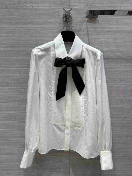 women's blouses & shirts designer milan runway 2023 new spring summer lapel neck long sleeve brand same style i0kl, White
women's blouses & shirts designer milan runway 2023 new spring summer lapel neck long sleeve brand same style i0kl, White