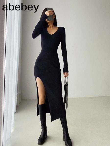casual dresses spring and winter french slit sweater dress female slim tight fitting hip knit over the knee dresses 230309, Black;gray
casual dresses spring and winter french slit sweater dress female slim tight fitting hip knit over the knee dresses 230309, Black;gray