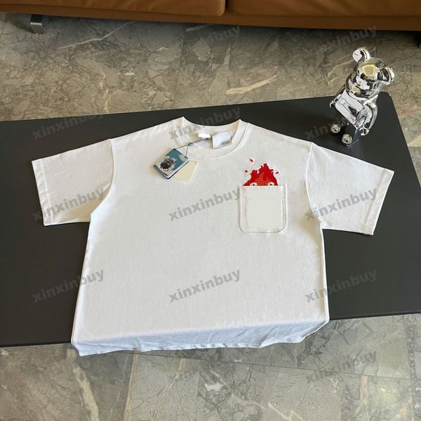 xinxinbuy men designer tee t shirt 23ss castle flame embroidery short sleeve cotton women black white gray blue s-xl, Black;brown
xinxinbuy men designer tee t shirt 23ss castle flame embroidery short sleeve cotton women black white gray blue s-xl, Black;brown