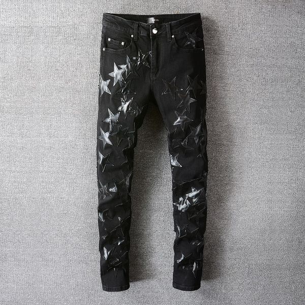 2023 tikmens jeans distressed motorcycle biker jean rock skinny slim ripped hole stripe fashionable snake embroidery denim pants #691, Blue
2023 tikmens jeans distressed motorcycle biker jean rock skinny slim ripped hole stripe fashionable snake embroidery denim pants #691, Blue