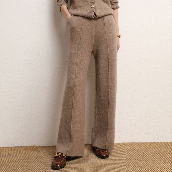 women's pants capris autumn winter women 100% cashmere pants soft comfortable high-waist knitted female cashmere thicken wide leg pants, Black;white
women's pants capris autumn winter women 100% cashmere pants soft comfortable high-waist knitted female cashmere thicken wide leg pants, Black;white