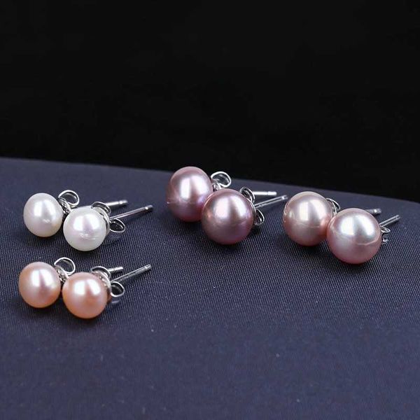 earings new 7-8mm flawless fresh water mantou beads earrings personalized simple style pearl women's jewelry, Golden
earings new 7-8mm flawless fresh water mantou beads earrings personalized simple style pearl women's jewelry, Golden