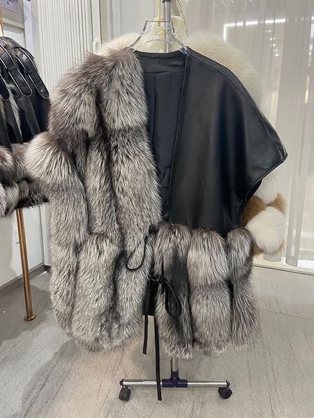 women's jackets luxury women female real silver fur outside genuine sheepskin leather oversize loose leisure coat 230310, Black;brown
women's jackets luxury women female real silver fur outside genuine sheepskin leather oversize loose leisure coat 230310, Black;brown