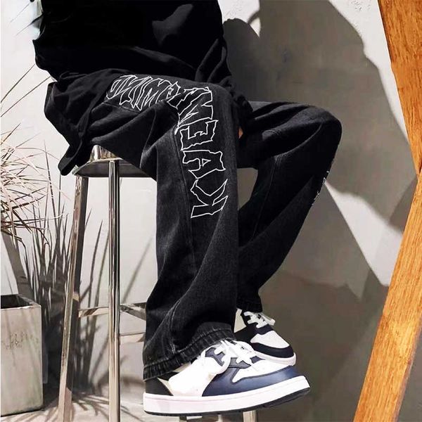 men's jeans women hip hop male black printed y2k baggy man retro vintage denim pants straight trousers wide leg for men y2303, Blue
men's jeans women hip hop male black printed y2k baggy man retro vintage denim pants straight trousers wide leg for men y2303, Blue