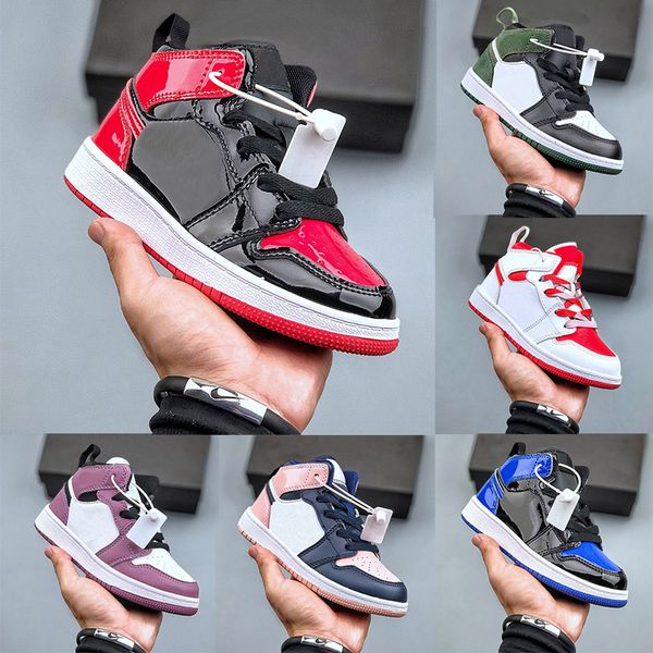 new boys girls basketball shoes jumpman 1 high kids shoe royal blue patent bred pink children 1s young designer kids outdoor trainer sports
new boys girls basketball shoes jumpman 1 high kids shoe royal blue patent bred pink children 1s young designer kids outdoor trainer sports