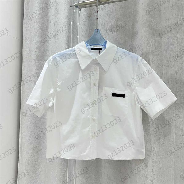 womens blouses logo decorative pocket lapel short sleeve shirts button open fashion designer short exposure waist blouse coats women summer, White
womens blouses logo decorative pocket lapel short sleeve shirts button open fashion designer short exposure waist blouse coats women summer, White