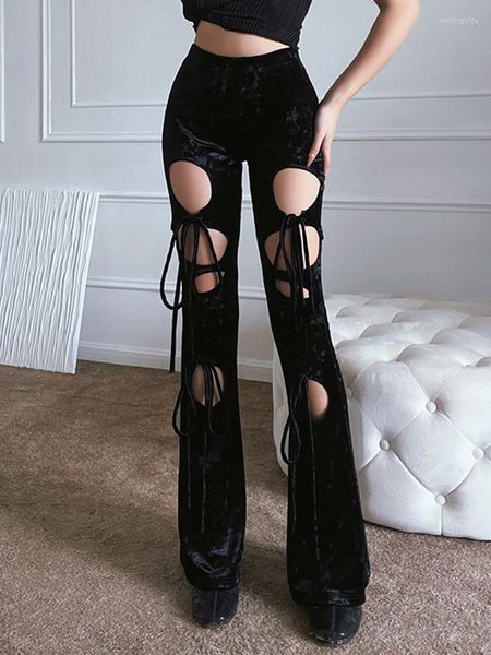 women's pants y2k flare lace up trousers women hollow out high waist pant chic wide leg solid strechy streetwear black, Black;white
women's pants y2k flare lace up trousers women hollow out high waist pant chic wide leg solid strechy streetwear black, Black;white