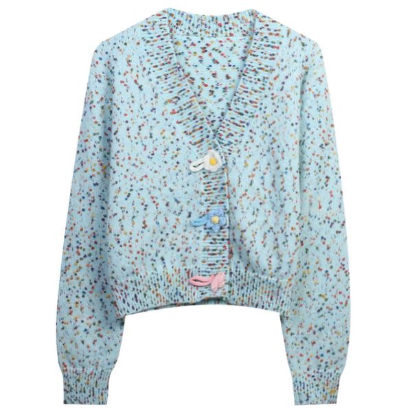 306 2023 brand same style sweater long sleeve blue women's sweaters v neck cardigan fashion cloth mingmei, White;black
306 2023 brand same style sweater long sleeve blue women's sweaters v neck cardigan fashion cloth mingmei, White;black
