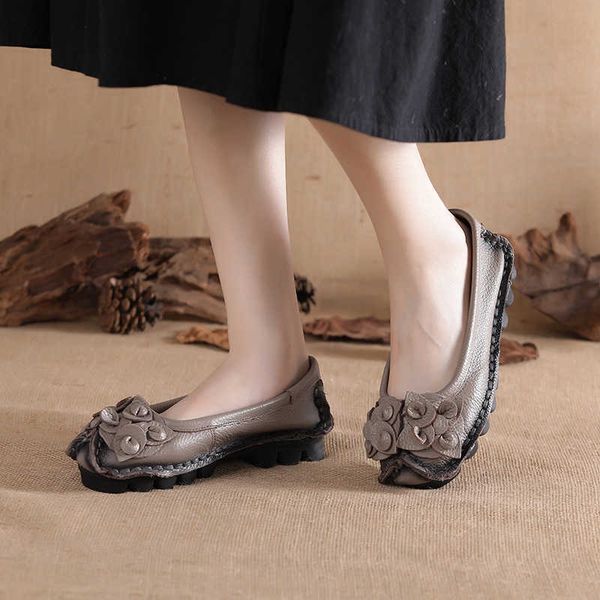 dress shoes spring new national wind flowers handmade genuine leather women shoes women's loafers round toe soft breathable flats shoes, Black
dress shoes spring new national wind flowers handmade genuine leather women shoes women's loafers round toe soft breathable flats shoes, Black