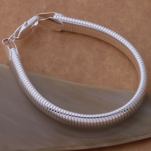 925 silver plated bracelet ot button hand link fashion jewelry men wemon for party snake link 10pcs/lot, Black 
925 silver plated bracelet ot button hand link fashion jewelry men wemon for party snake link 10pcs/lot, Black