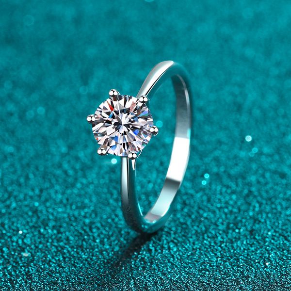 mosan diamond ring proposal ring six-claw classic style 925 silver diamond ring women's ring wedding ring, Golden;silver
mosan diamond ring proposal ring six-claw classic style 925 silver diamond ring women's ring wedding ring, Golden;silver