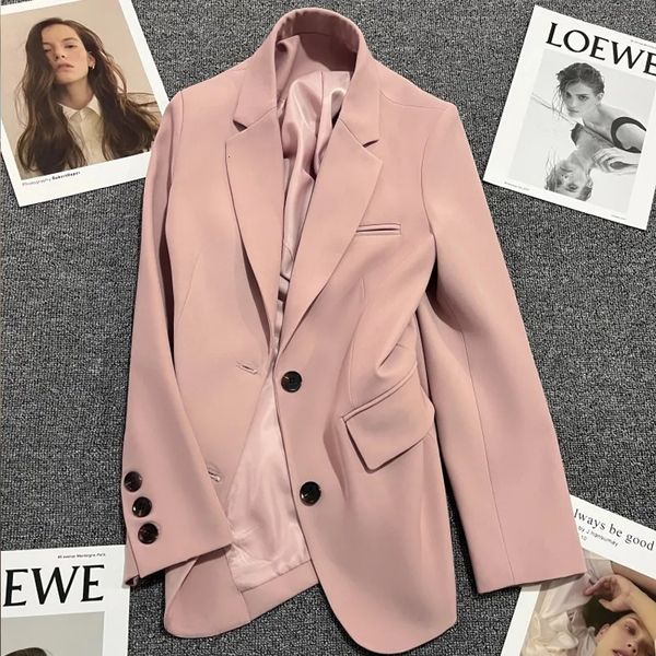 women's suits blazers pink/khaki/black small blazers for womens niche loose coats ladies spring autumn casual blazer suit solid loose, White;black
women's suits blazers pink/khaki/black small blazers for womens niche loose coats ladies spring autumn casual blazer suit solid loose, White;black