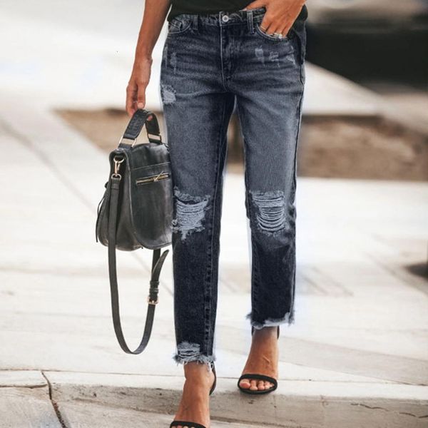 women's jeans casual stylish women jeans ripped tassels pockets summer solid color distressed trousers streetwear slim trousers 230310, Blue
women's jeans casual stylish women jeans ripped tassels pockets summer solid color distressed trousers streetwear slim trousers 230310, Blue