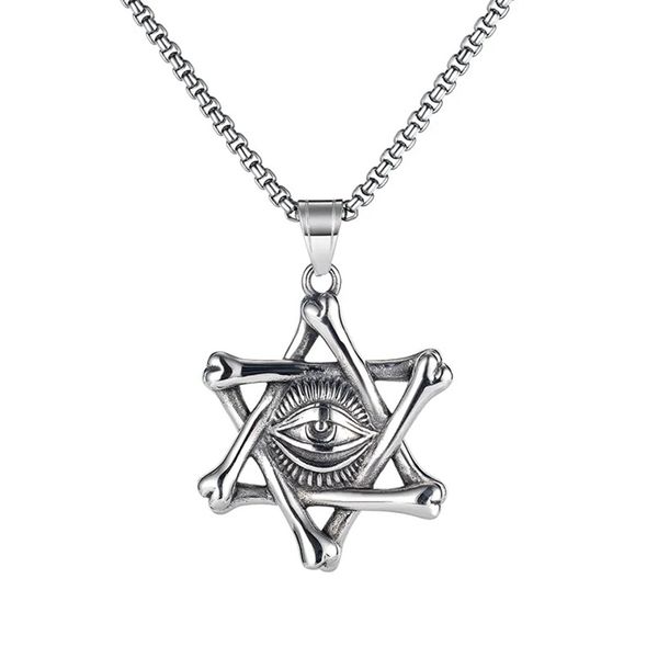 10pcs retro star of david devil's eye pendant necklace for men's woman hip hop rock punk halloween jewelry, Silver
10pcs retro star of david devil's eye pendant necklace for men's woman hip hop rock punk halloween jewelry, Silver