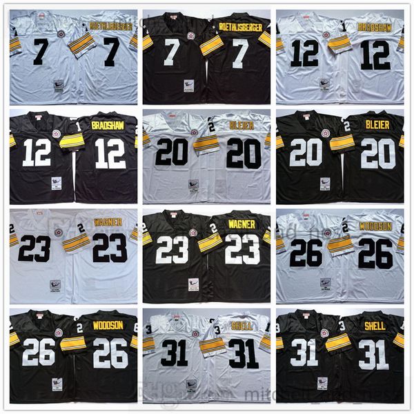 mitchell and ness college football 7 ben roethlisberger jersey vintage 12 terry bradshaw 20 rocky bleier 23 mike wagner 26 rod woodson 31 do, Black
mitchell and ness college football 7 ben roethlisberger jersey vintage 12 terry bradshaw 20 rocky bleier 23 mike wagner 26 rod woodson 31 do, Black