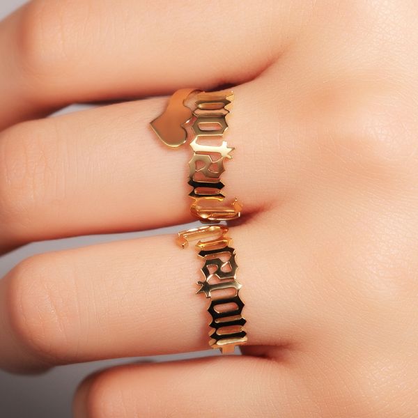 stainless steel custom letter name ring band for men and women gold plated personalized initial couple finger rings wedding party jewelry lo, Golden;silver
stainless steel custom letter name ring band for men and women gold plated personalized initial couple finger rings wedding party jewelry lo, Golden;silver