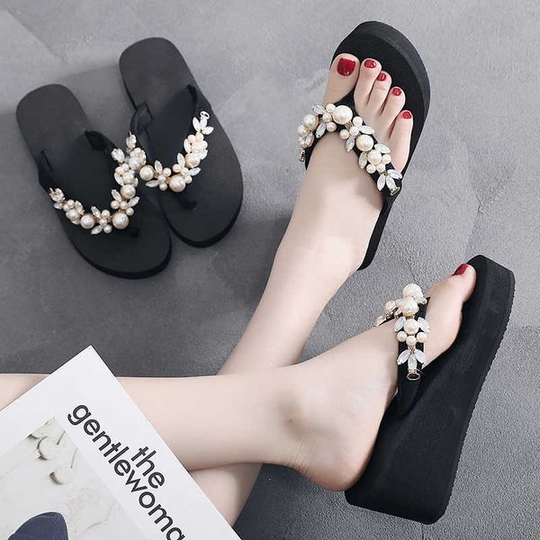 2020 womens crystal flip flops heel-height beach women's pearl slippers female flat sandals design diy personalization r230307, Black
2020 womens crystal flip flops heel-height beach women's pearl slippers female flat sandals design diy personalization r230307, Black