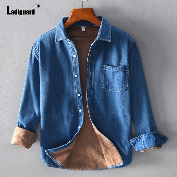 men s casual shirts ladiguard men fashion thick plush winter velvet blouse lepal collar basic homme streetwear male blue demin wear 230309, White;black
men s casual shirts ladiguard men fashion thick plush winter velvet blouse lepal collar basic homme streetwear male blue demin wear 230309, White;black
