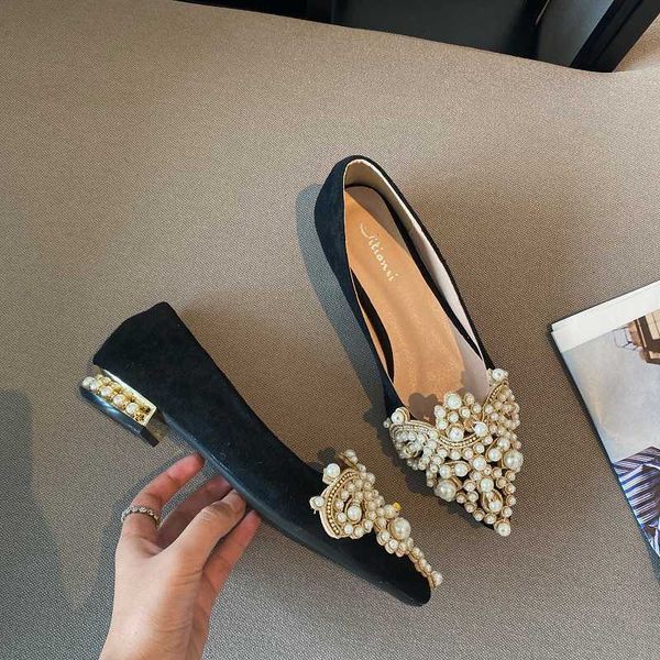 dress shoes new crown pearl soft flats wedding shoes pointed toe women dress moccasins low pearl heel luxury square heel princess shoes j230, Black
dress shoes new crown pearl soft flats wedding shoes pointed toe women dress moccasins low pearl heel luxury square heel princess shoes j230, Black