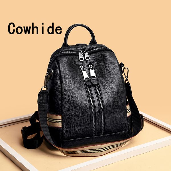 school bags cowhide black backpack shoulder highcapacity ladies 2023 year women's travel bag fashion for girls luxury backpacks 230310
school bags cowhide black backpack shoulder highcapacity ladies 2023 year women's travel bag fashion for girls luxury backpacks 230310