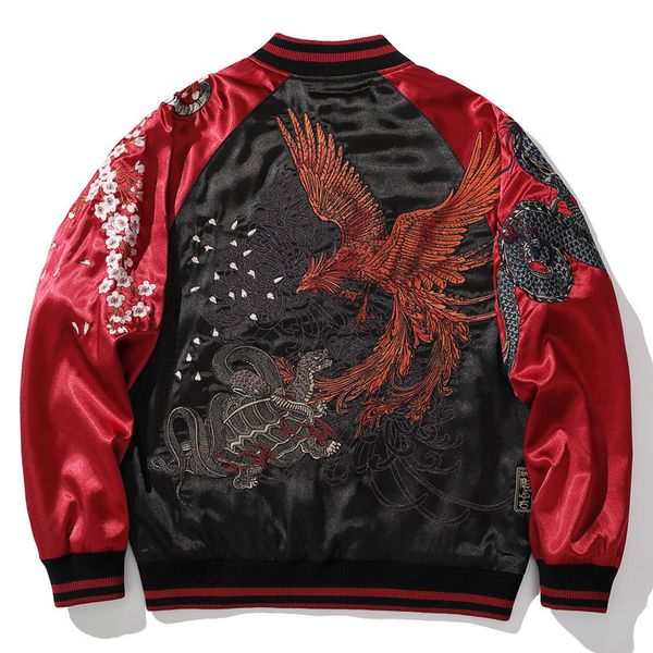 men's jackets embroidered four gods beast yokka blue dragon white tiger baseball uniform suzaku 230309, Black;brown 
men's jackets embroidered four gods beast yokka blue dragon white tiger baseball uniform suzaku 230309, Black;brown