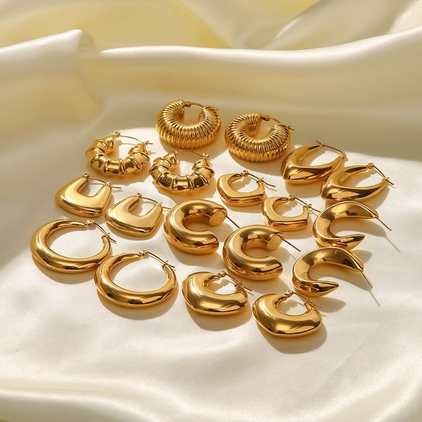 vintage charms earring titanium steel 18k gold pieces hollow earrings stainless steel geometric no fade color, Golden
vintage charms earring titanium steel 18k gold pieces hollow earrings stainless steel geometric no fade color, Golden